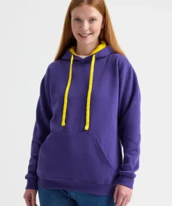 Uneek Contrast Hooded Sweatshirt