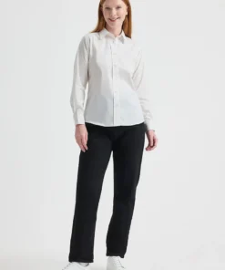 Alternative view of Uneek Ladies Pinpoint Oxford Full Sleeve Shirt