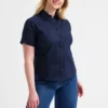 Uneek Ladies Pinpoint Oxford Half Sleeve Shirt