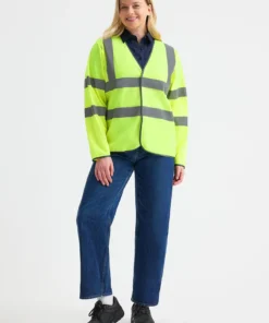 Alternative view of Uneek Long Sleeve Hi Vis Safety Waistcoat