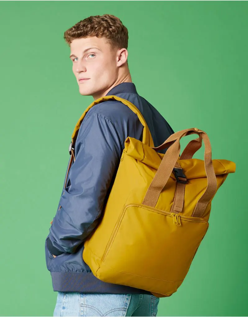 Bagbase Recycled Twin Handle Roll-Top Laptop Backpack