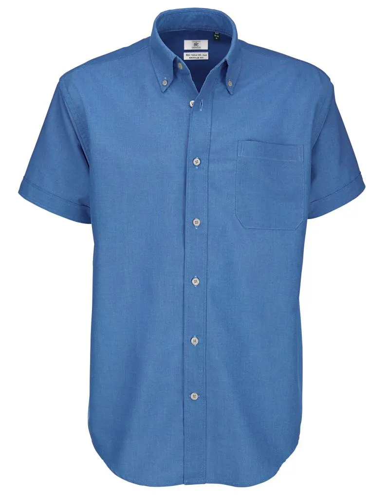 B&C Mens Oxford Short Sleeve Shirt