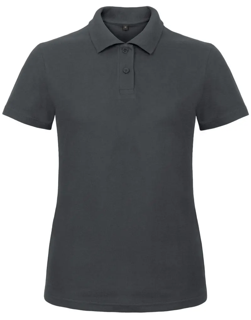 B&C ID.001 Womens Pique Polo in Anthracite