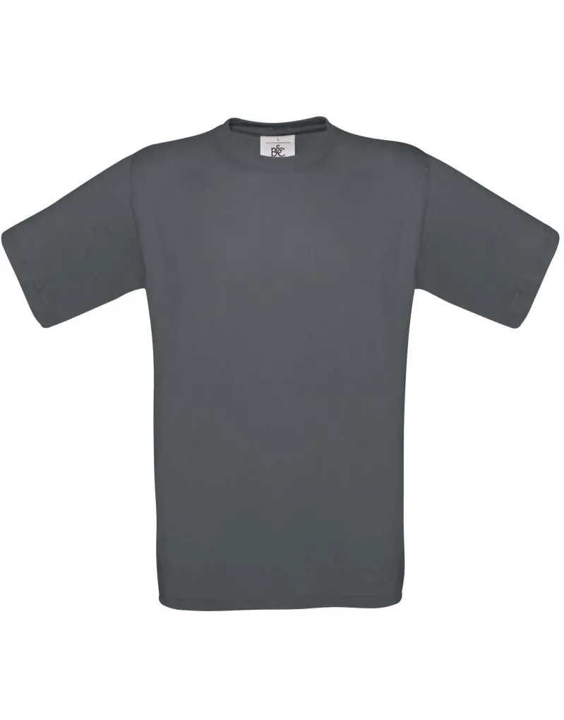 B&C Mens Exact 190 T-Shirt in Dark Grey