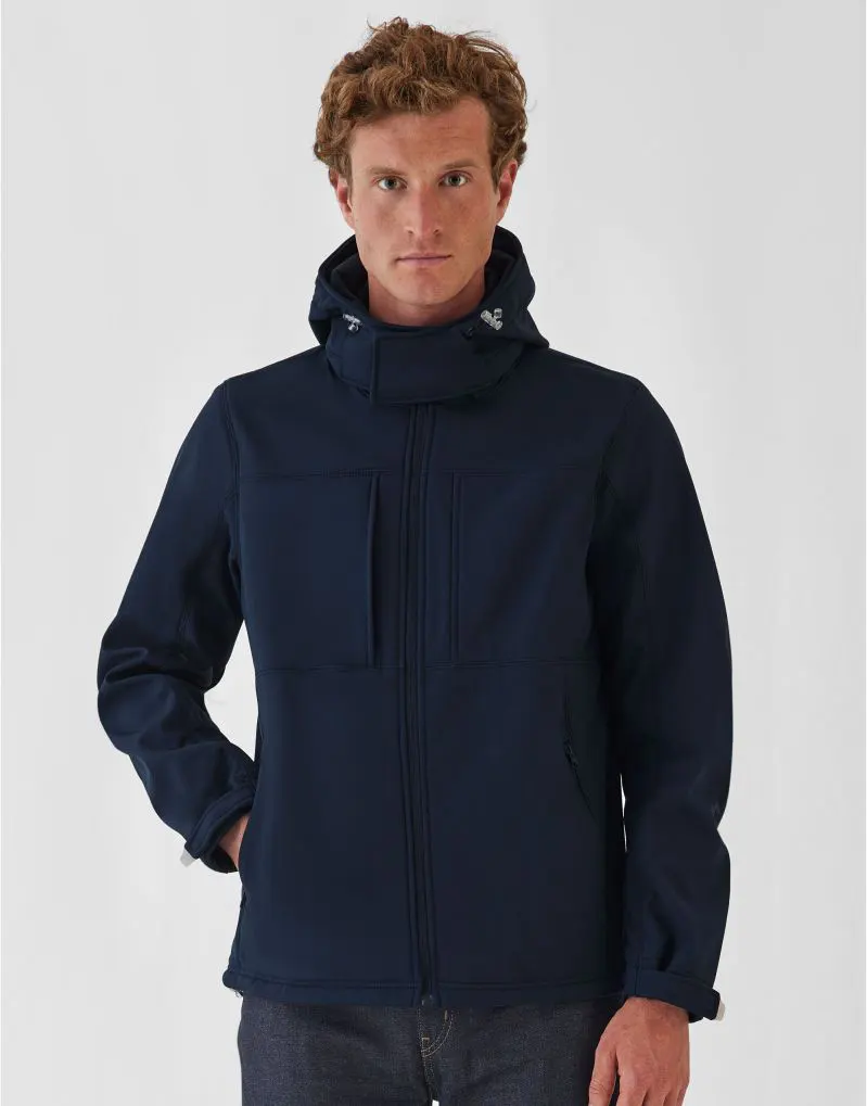 B&C Mens Hooded 3-Layer Softshell