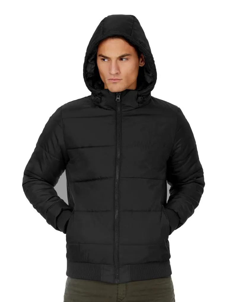 B&C Mens Superhood Puffer Bomber Jacket
