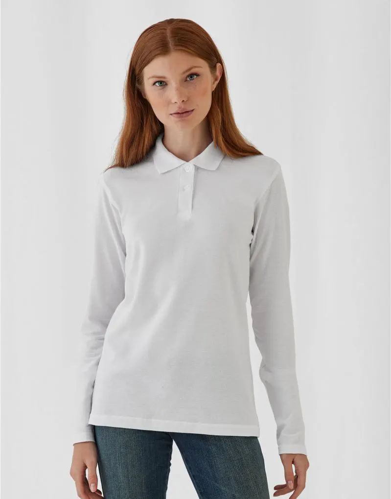 B&C ID.001 Womens Long Sleeve Polo