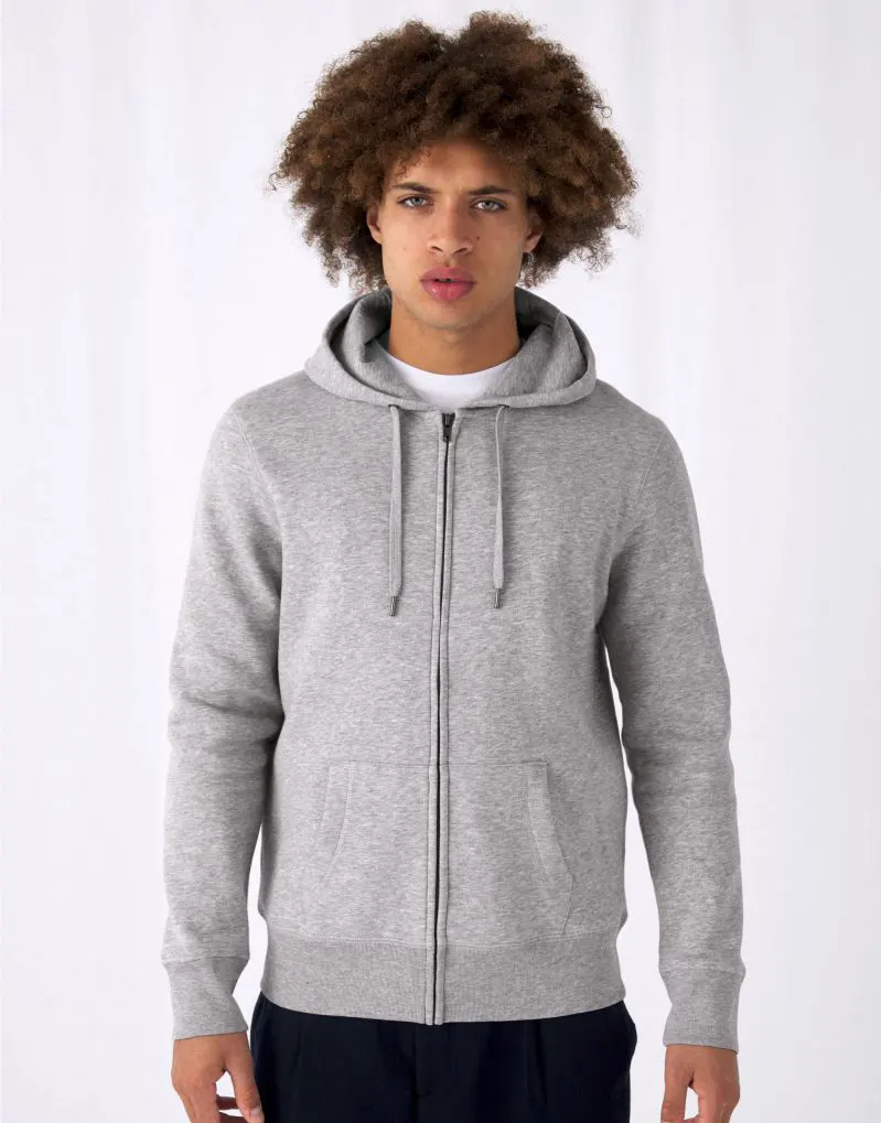 B&C Mens KING Zipped Hood