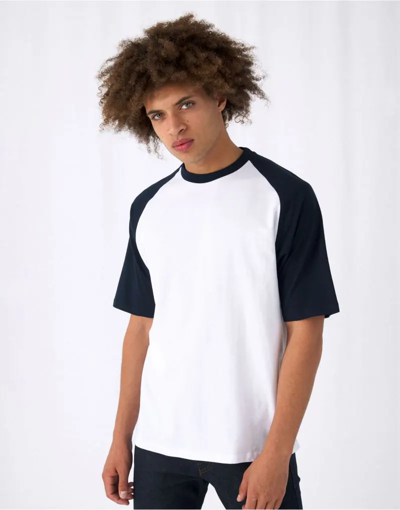 B&C Mens Short Sleeve Baseball Tee