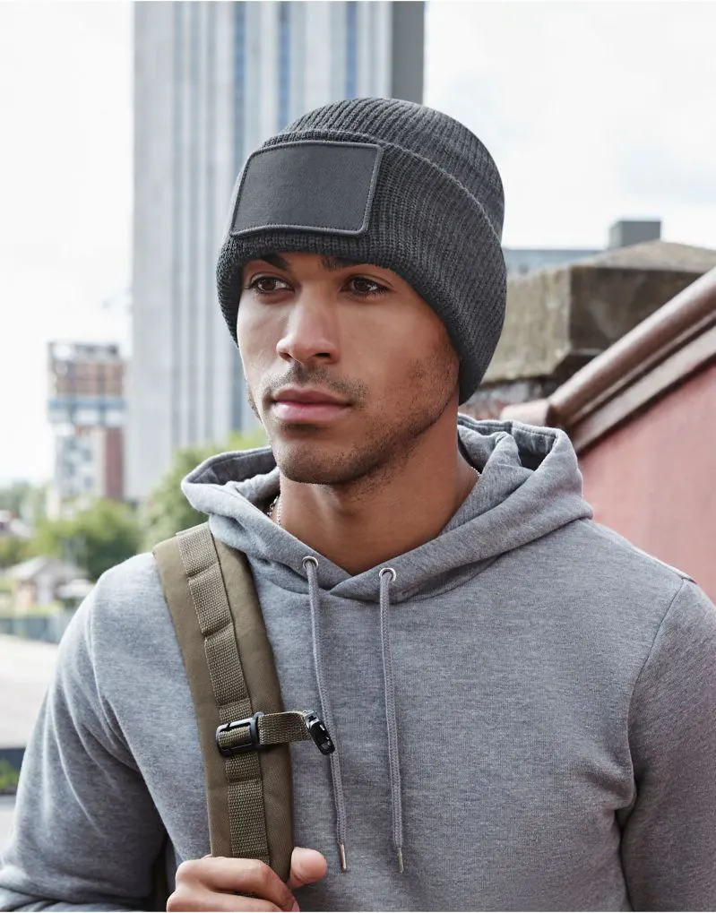 Beechfield Removable Patch Thinsuate Beanie