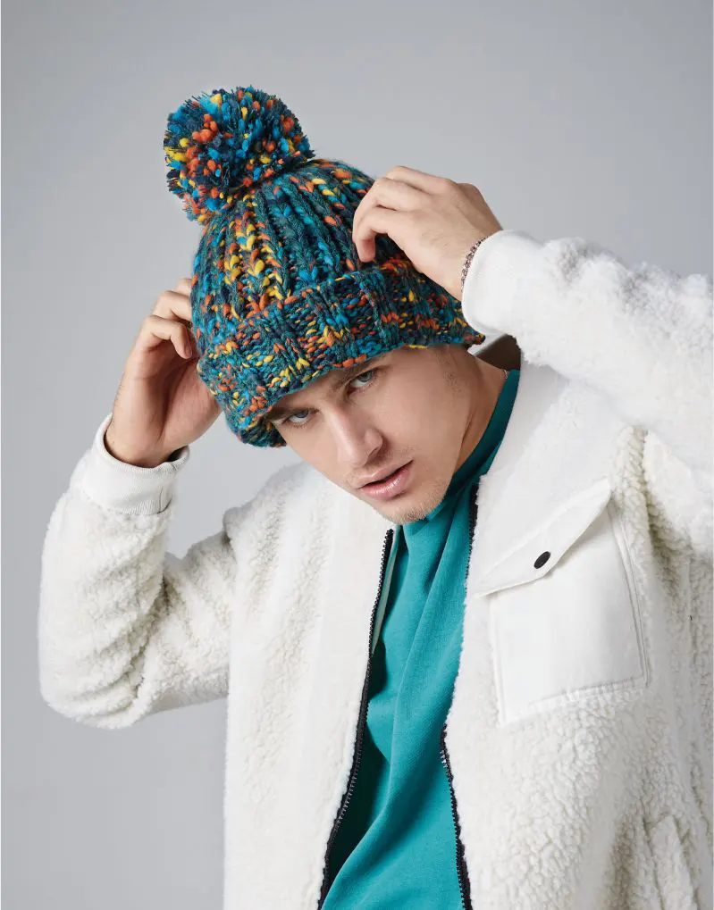 Beechfield Twister Pom Pom Beanie