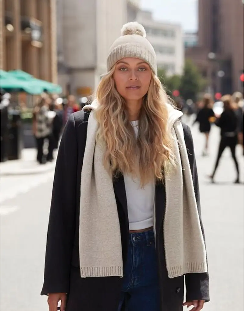 Beechfield Knitted Scarf & Beanie Gift Set