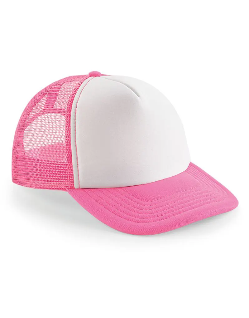 Flourescent Pink/ White