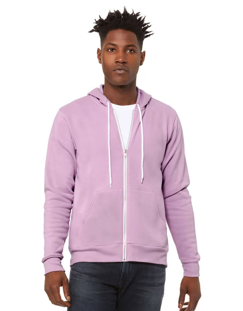 Bella Canvas Unisex Poly-Cotton Fleece Full-Zip Hoodie