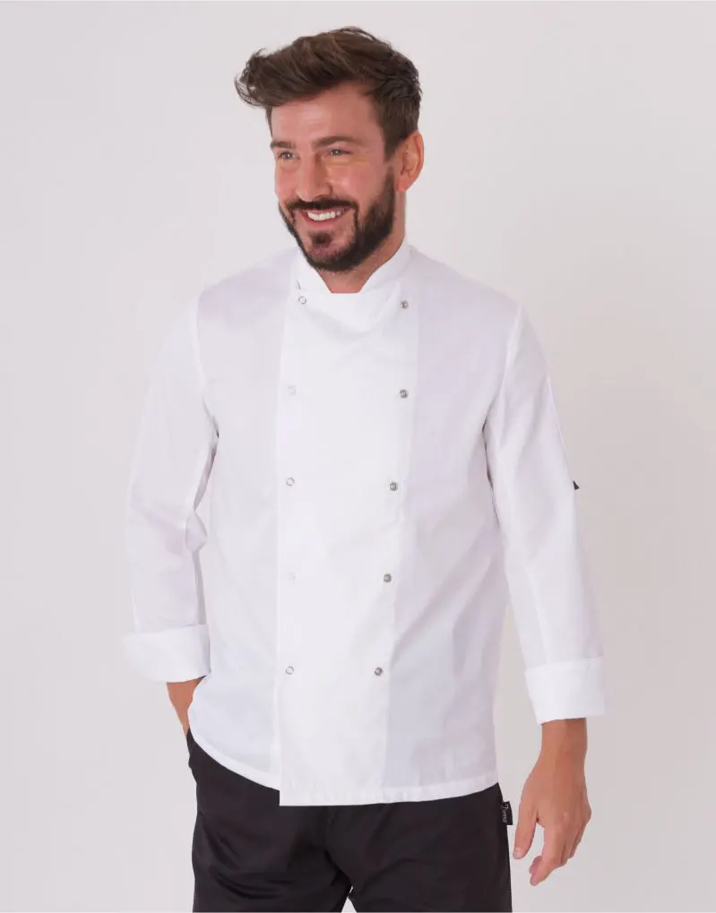 Dennys Unisex Long Sleeve Chefs Jacket (WH)