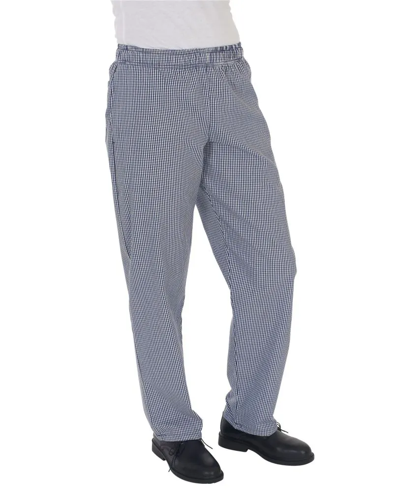 Dennys Unisex Elasticated Check Chefs Trouser