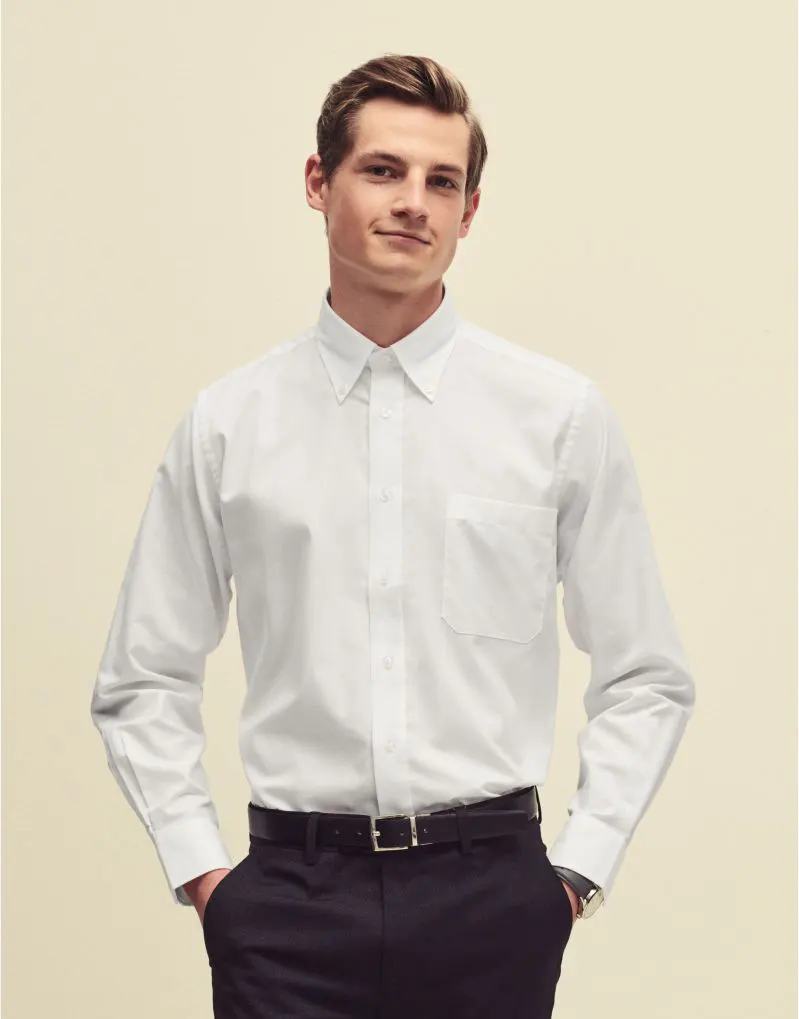 Fruit Of The Loom Mens Long Sleeve Oxford Shirt