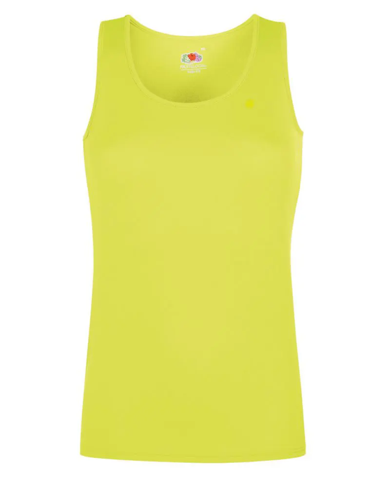 Fruit Of The Loom Ladies Performance Vest in Bright Yellow