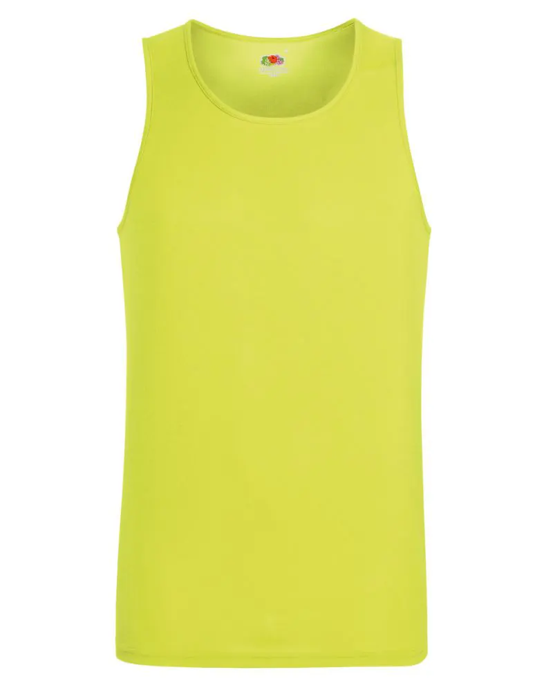 Fruit Of The Loom Mens Performance Vest in Bright Yellow