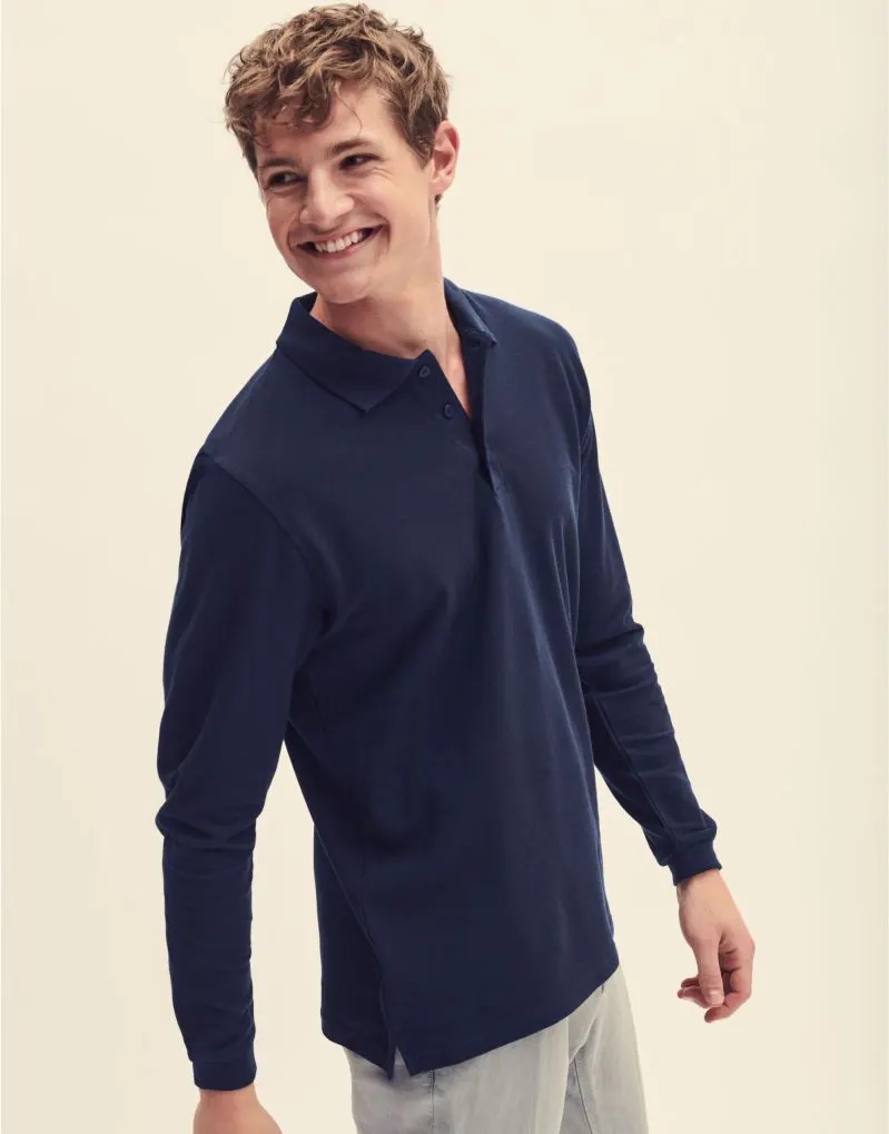 Fruit Of The Loom Mens Premium Long Sleeve Polo
