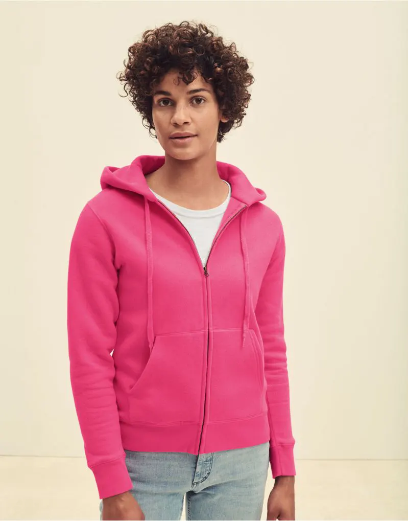 Fruit Of The Loom Ladies Premium Hooded Sweat Jacket