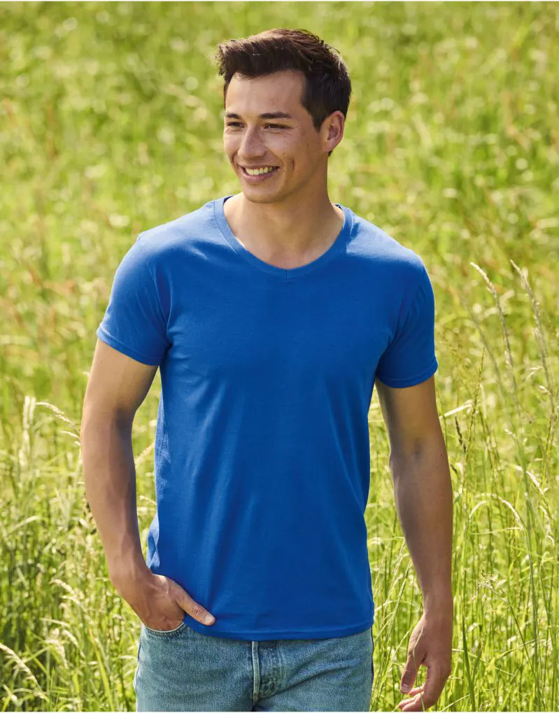 Fruit Of The Loom Mens Iconic 150 V-Neck T-Shirt