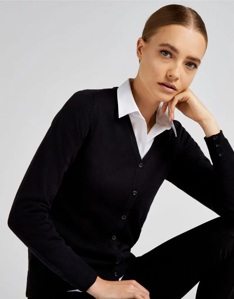 Kustom Kit Womens Regular Fit Arundel V-Neck Cardigan