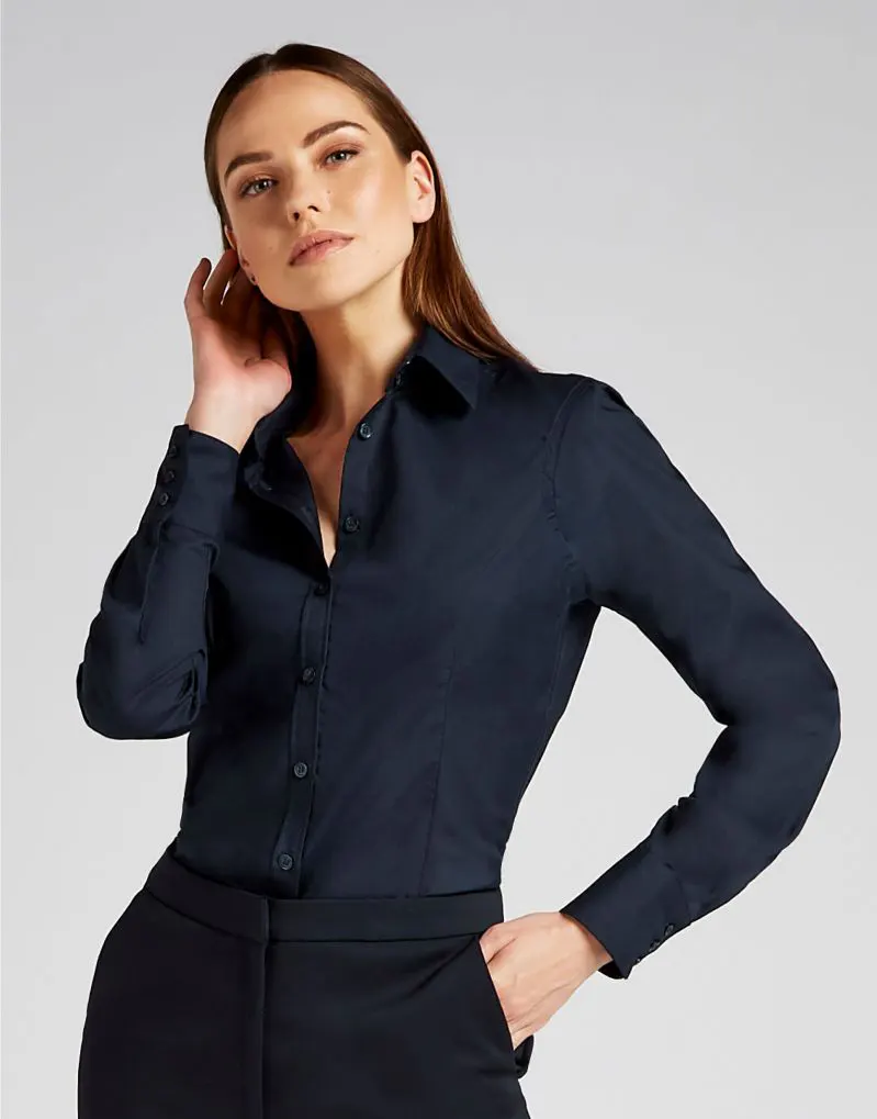 Kustom Kit Womens Tailored Fit Long Sleeve Business Shirt