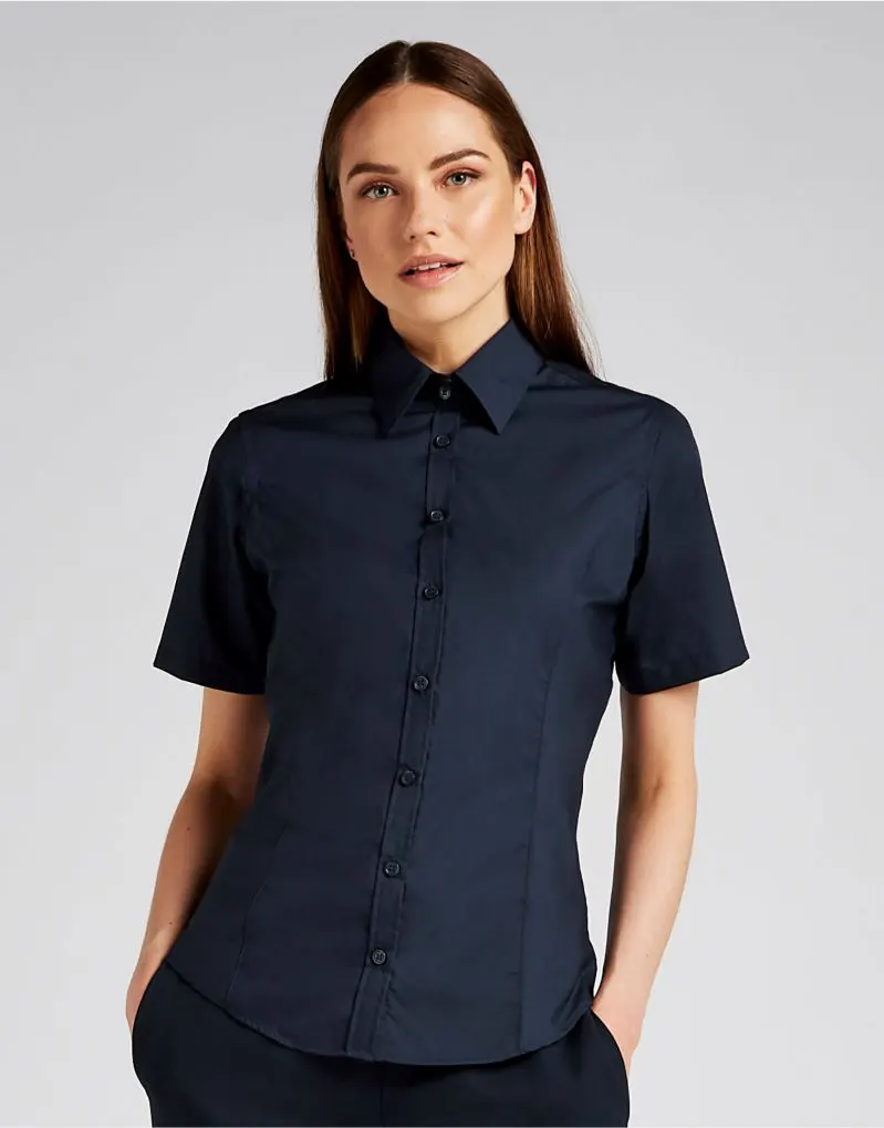 Kustom Kit Womens Tailored Fit Short Sleeve Business Shirt