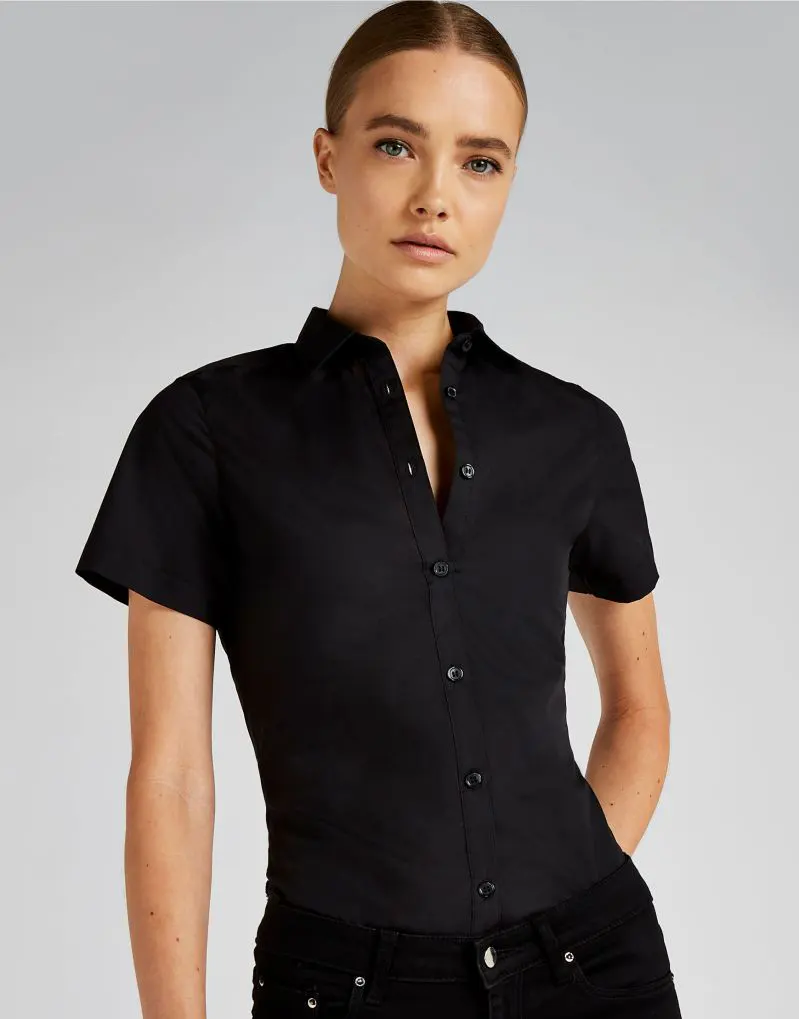 Kustom Kit Womens Tailored Fit Short Sleeve Poplin Shirt