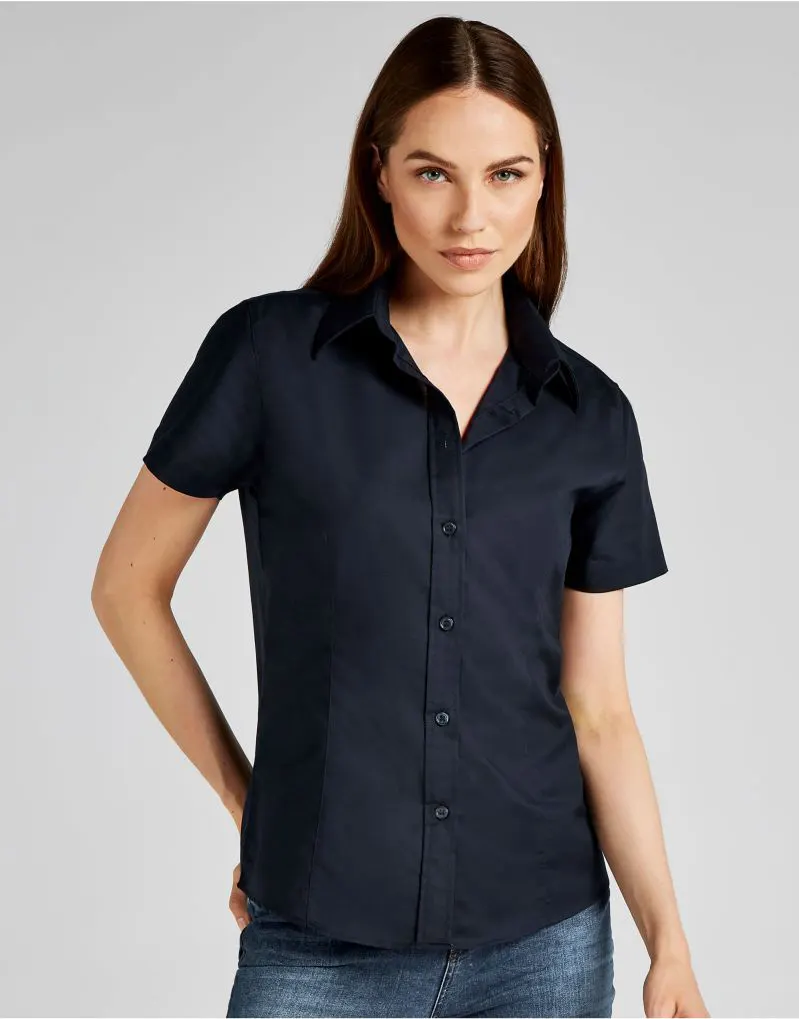 Kustom Kit Womens Tailored Fit Short Sleeve Workwear Oxford Shirt