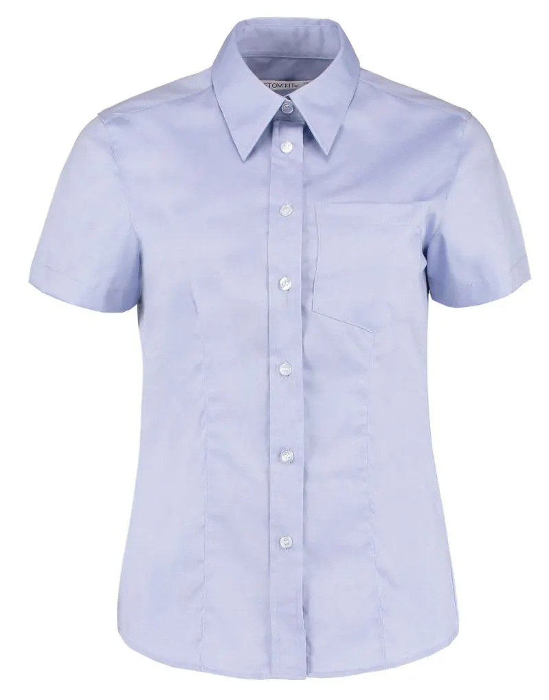 Kustom Kit Womens Tailored Fit S and S Pocket Premium Oxford Shirt