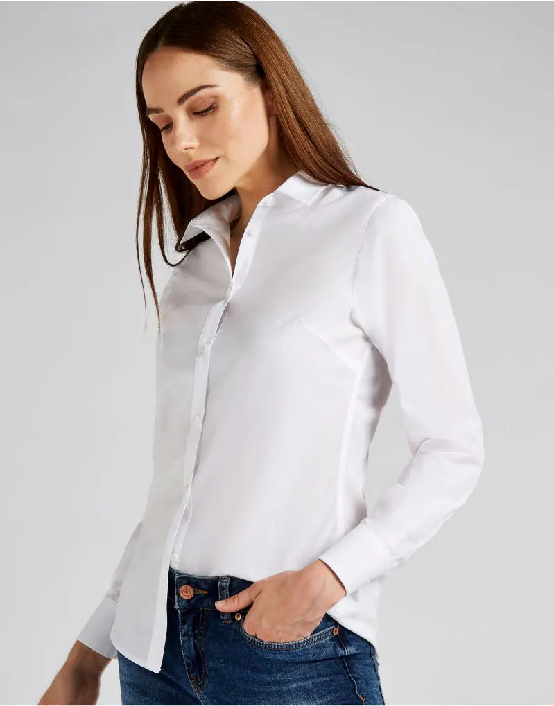 Kustom Kit Womens Tailored Long Sleeve Poplin Shirt