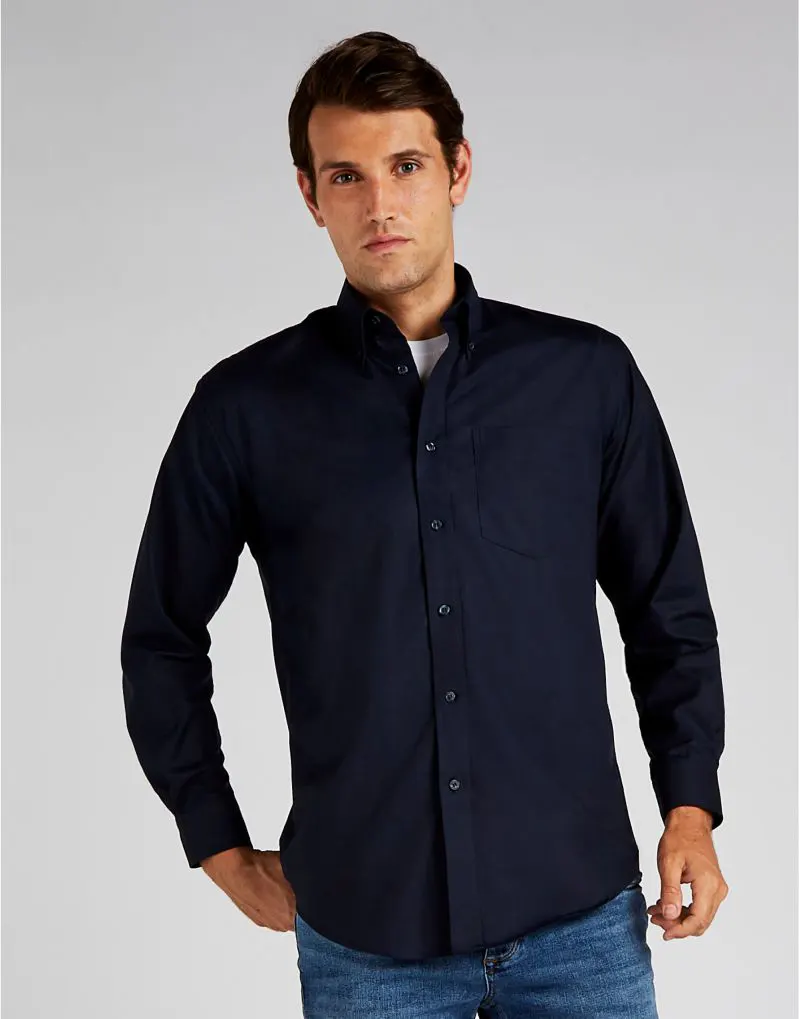 Kustom Kit Mens Classic Fit Long Sleeve Workwear Oxford Shirt