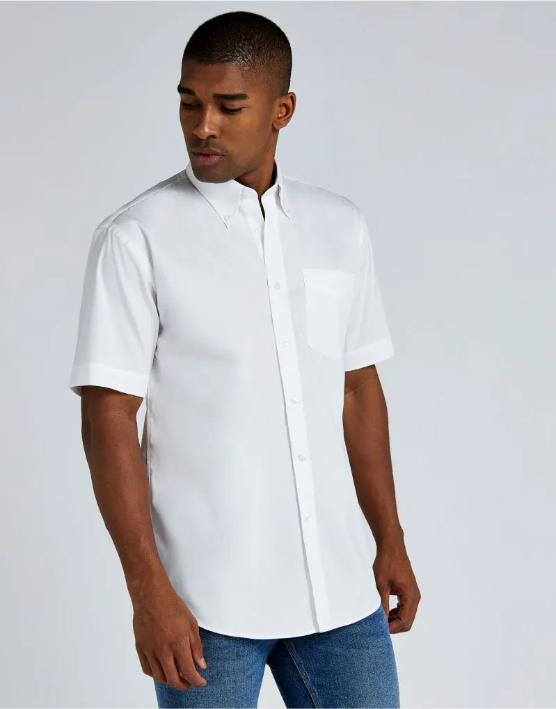 Kustom Kit Mens Classic Fit Short Sleeve Premium Oxford Shirt