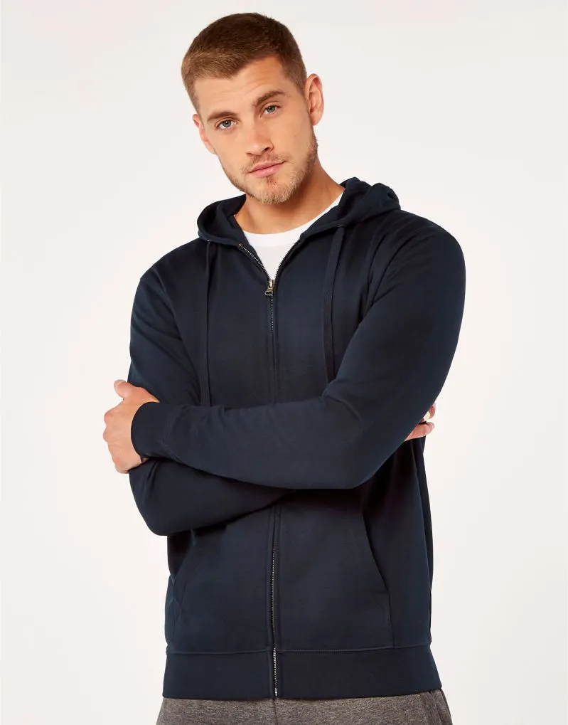 Kustom Kit Mens Regular Fit Superwash 60 Zipped Hoodie
