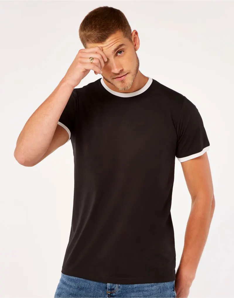 Kustom Kit Mens Fashion Fit Ringer Tee