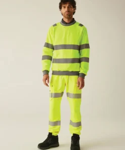 Regatta High Visibility Hi-Vis Pro Contrast Crew Neck Sweatshirt