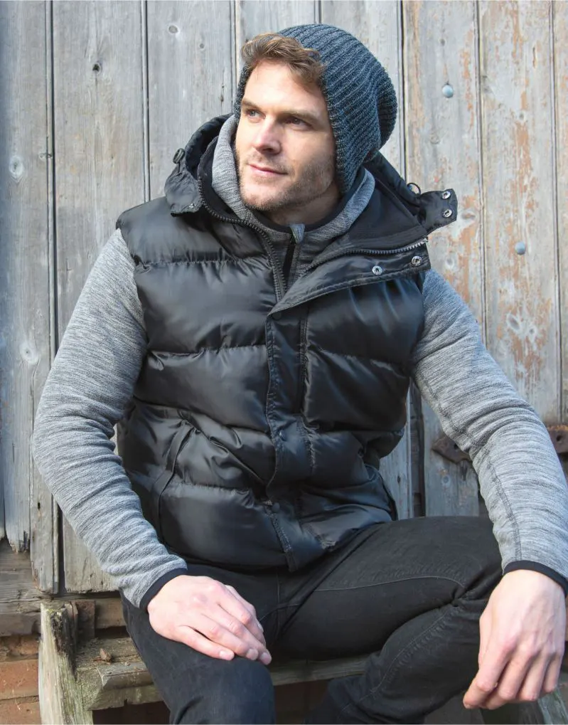 Result Core Mens Nova Lux Padded Hooded Gilet