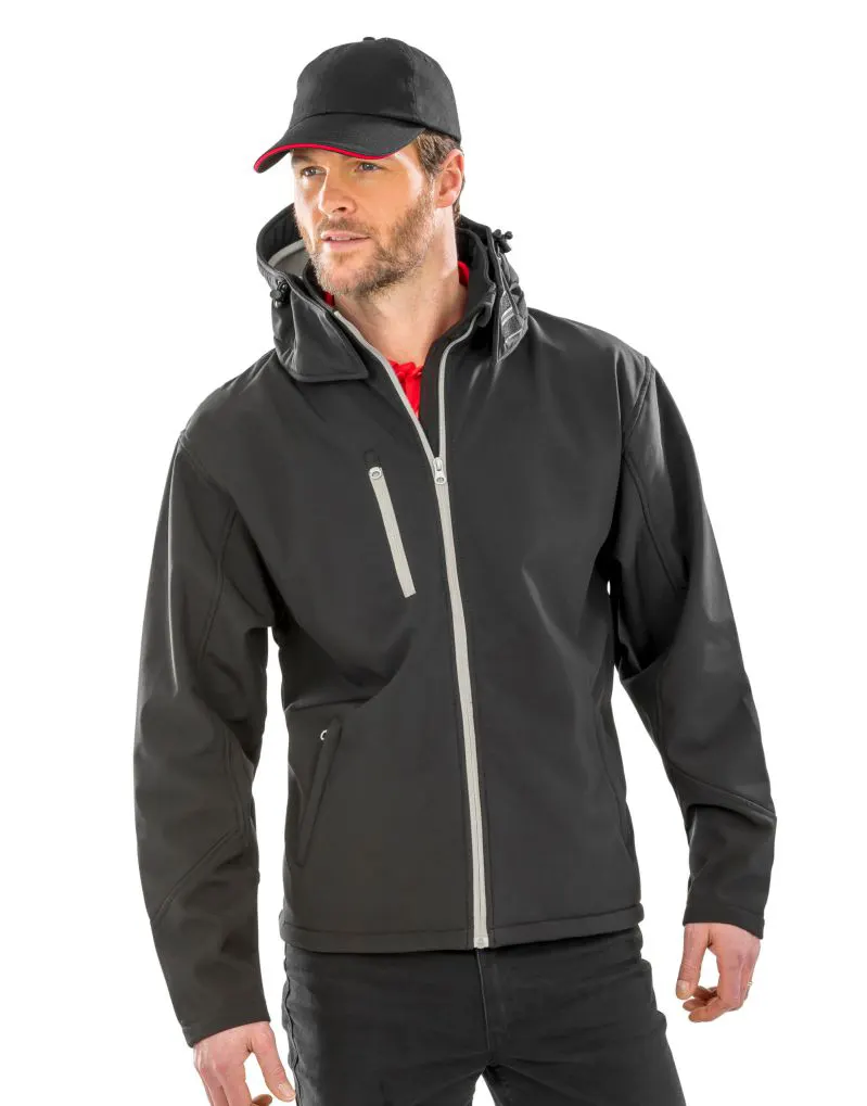 Result Core Mens TX Performance Hooded Softshell Jacket