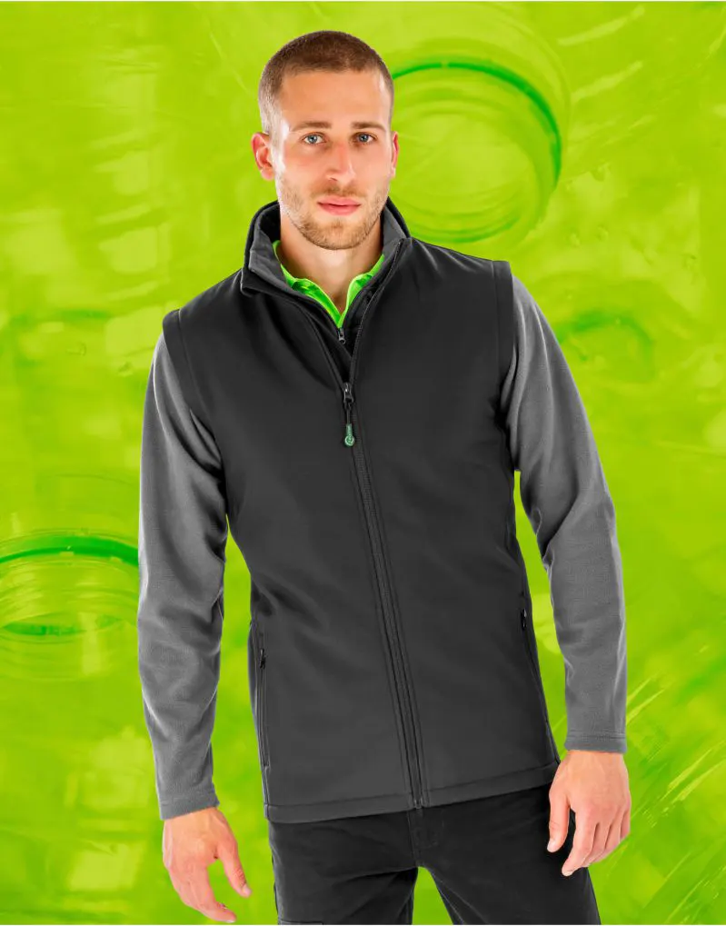 Result Genuine Recycled Mens Recycled 2-Layer Printable Softshell Bodywarmer