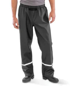Result Genuine Recycled Prism PU Waterproof Trouser With Reflective Bands and Recycled Backing