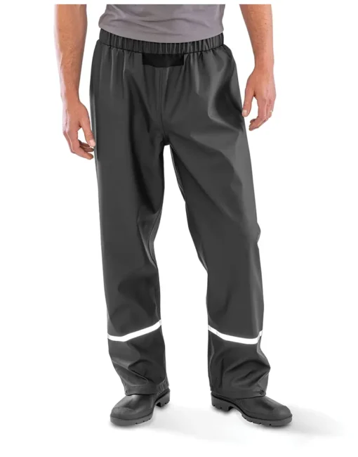 Result Genuine Recycled Prism PU Waterproof Trouser With Reflective Bands and Recycled Backing