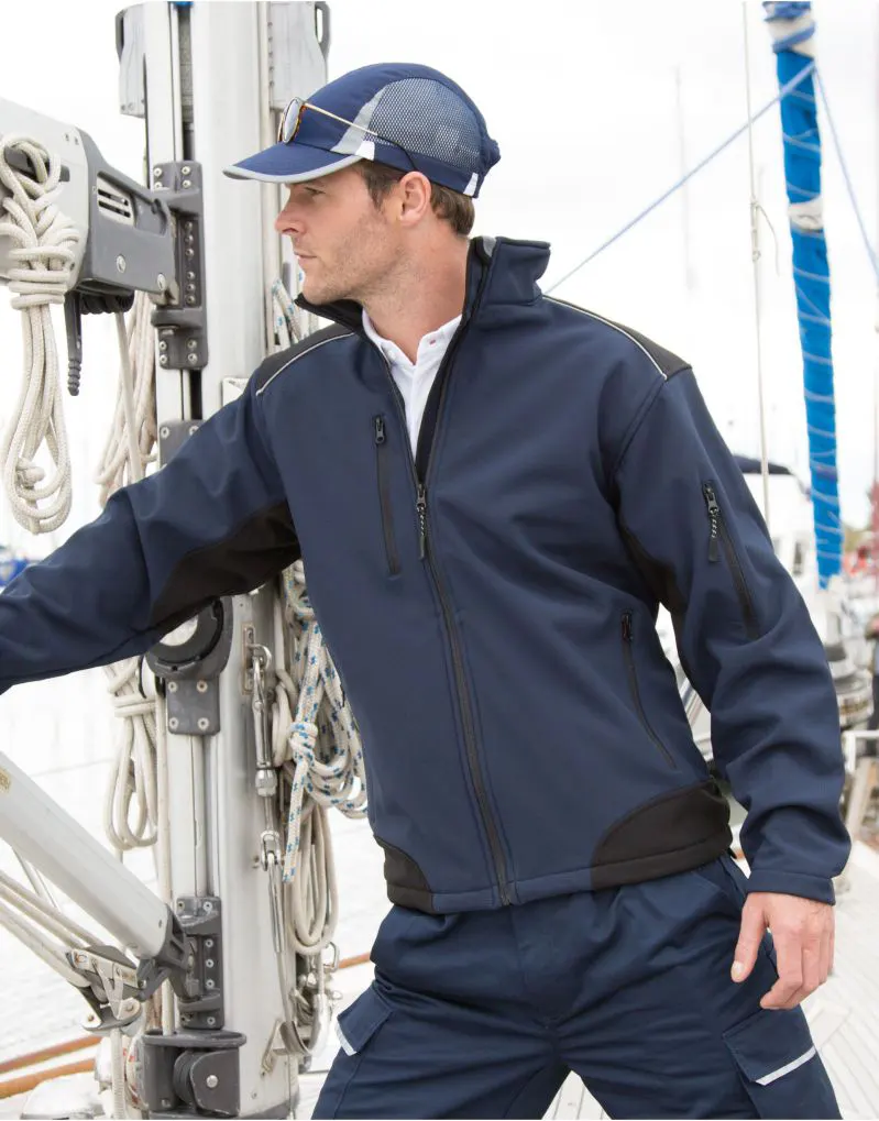 Result Mens Ripstop Softshell Workwear Jacket with CORDURA