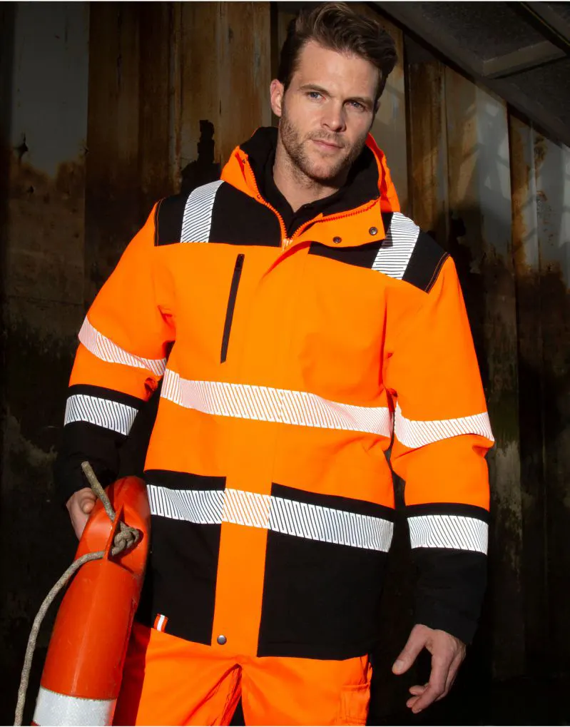 Result Safeguard Mens Extreme Tech Printable Softshell Safety Coat