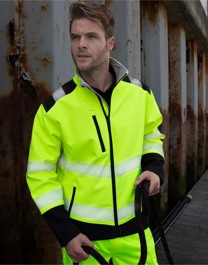Result Safeguard Mens Printable Ripstop Safety Softshell