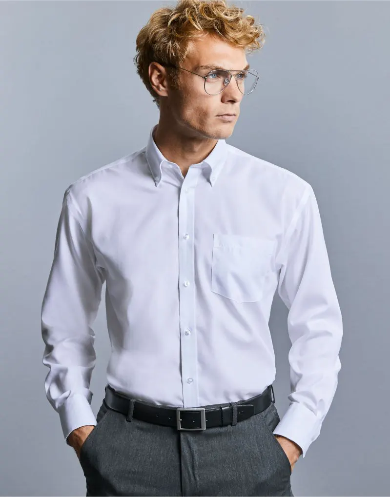 Russell Collection Mens Long Sleeve Ultimate Non-Iron Shirt