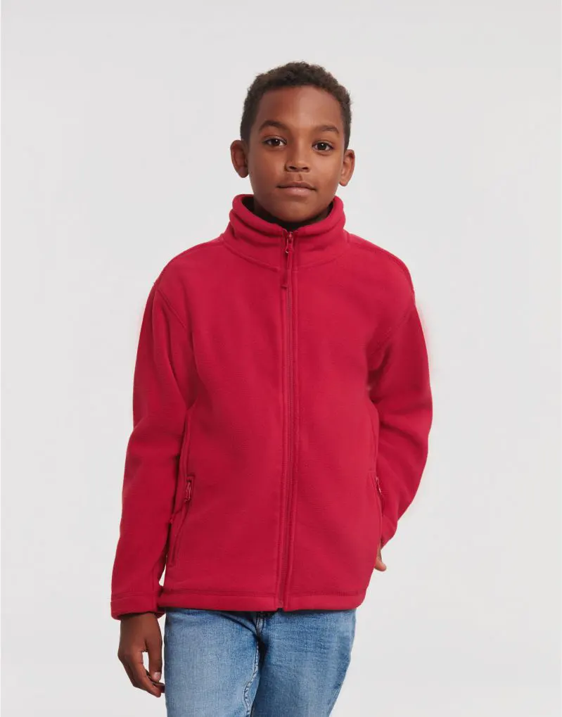 Russell Kids Jerzees Schoolgear Childrens Full Zip Outdoor Fleece