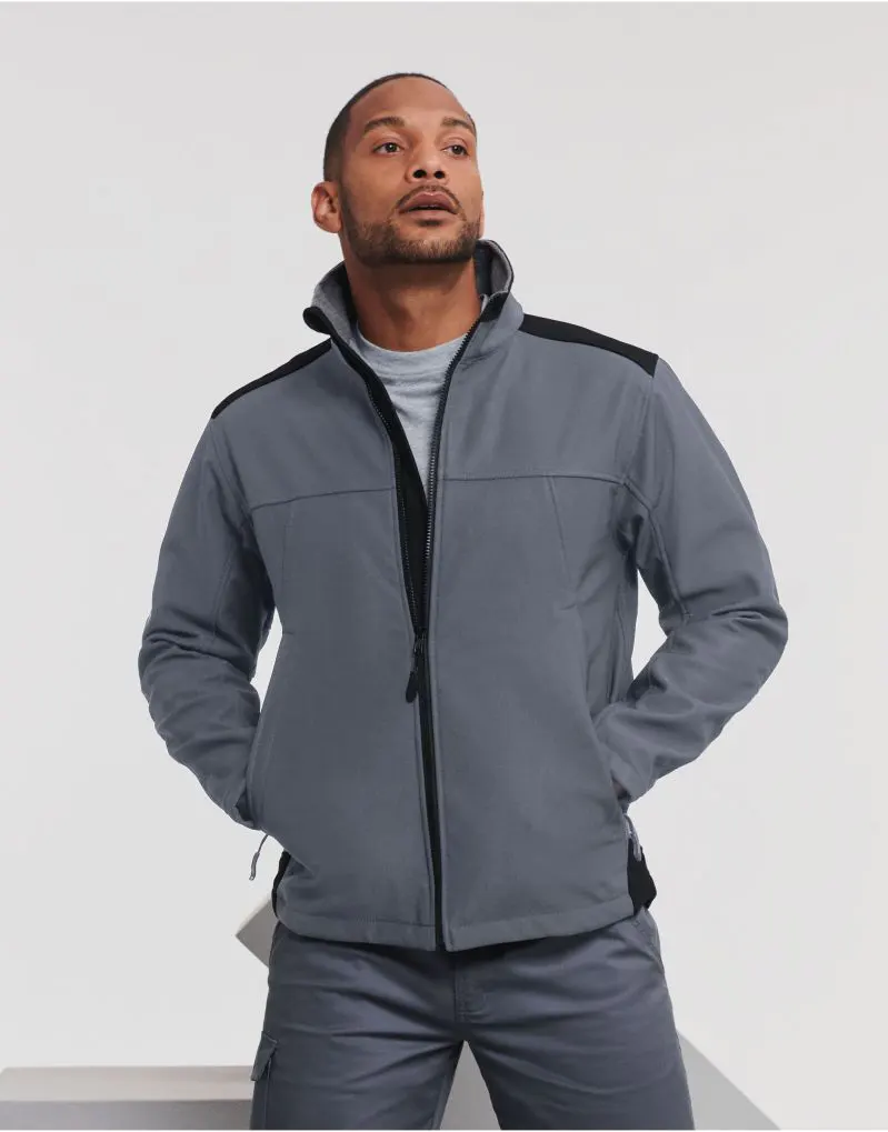 Russell Mens Heavy Duty Workwear Softshell Jacket