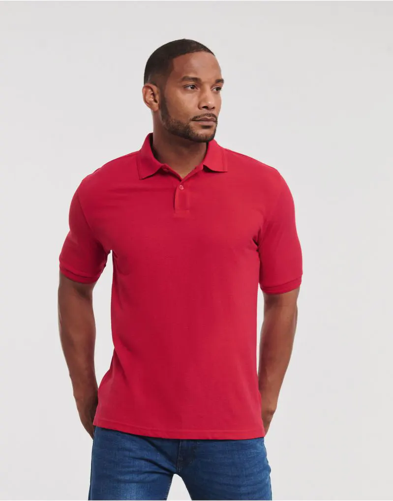 Russell Mens Hardwearing Polycotton Polo
